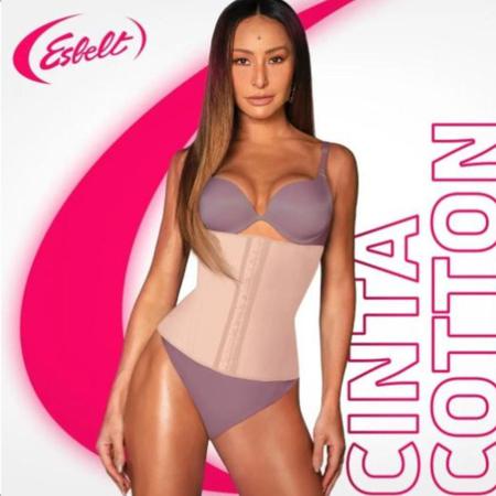 Cinta modeladora cotton body shaper esbelt chocolate - m - Roupa