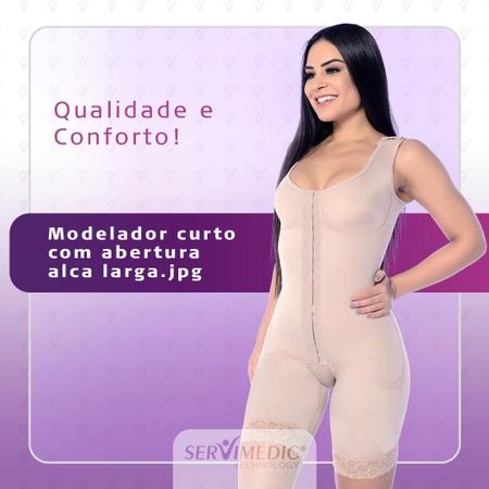 Imagem de Cinta modeladora pós cirúrgica curta com alça larga - forma