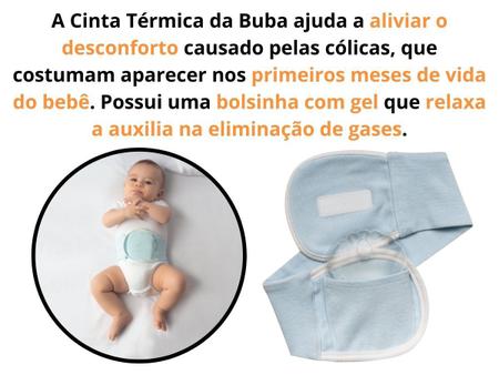 Imagem de Cinta Térmica Para Cólica Bebê Bolsa Gel Rosa Azul Buba