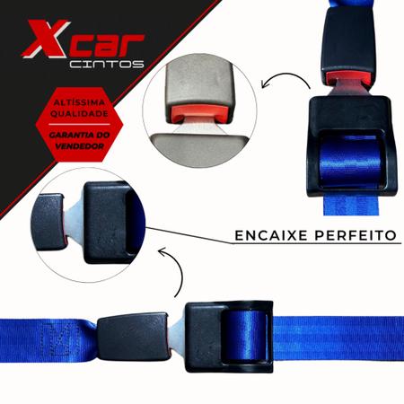Imagem de Cinto De Segurança Retrátil Kit Fusca Azul