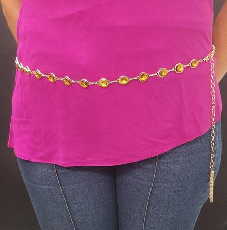 Cinto dourado para best sale festa