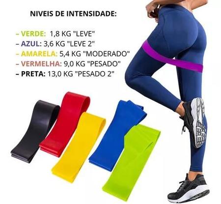 Imagem de Cinto Para Exercícios Físicos Kit Com 5 Elasticos