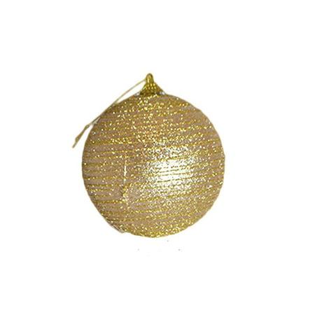 CJ 3 Bolas Decorativa De Natal Champanhe Com Glitter 10cm - T.C. Imagem de CJ 3 Bolas Decorativa De Natal Champanhe Com Glitter 10cm