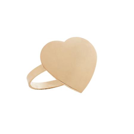 Imagem de Cj.4 Aneis Porta Guardanapo Zamac Heart Dourado 4 x 3,5cm