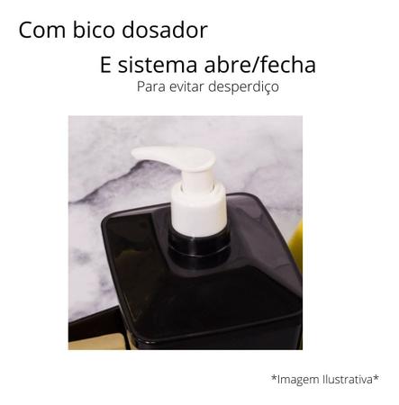Imagem de Cj Porta Detergente De Plástico 600ml Sabão Esponja Dispense