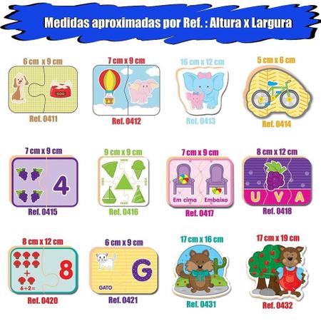 Cjt 6 Jogos Infantil em Madeira Educativo Pedagógico +3 anos - Nig