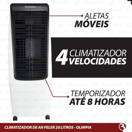 Imagem de Climatizador De Ar Frio ventilador umidificador 220v Splendid Peler 20 Olímpia 220v