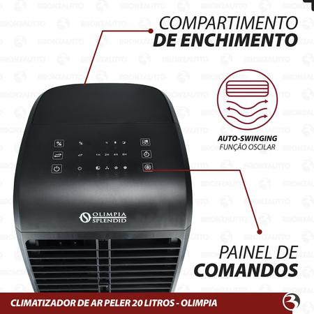 Imagem de Climatizador De Ar Frio ventilador umidificador 220v Splendid Peler 20 Olímpia 220v