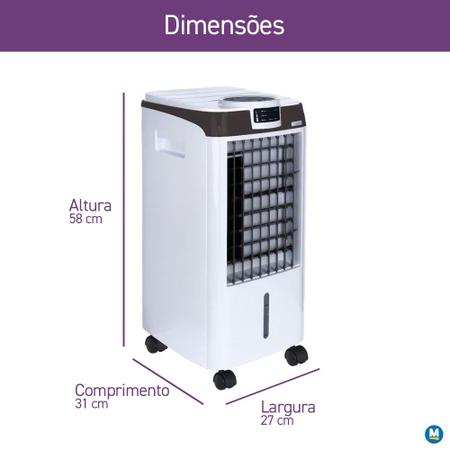 Imagem de Climatizador de Ar Portátil 4 em 1 Painel Digital Duplo Filtro com Timer 4 Litros Cp04-d Praxis