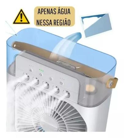 Imagem de Climatizador Ventilador Umidificador De Ar Usb Com Luz Led Aromatizador
