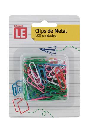Imagem de Clip Metálico Le Colorido 28mm com 100 Unidades