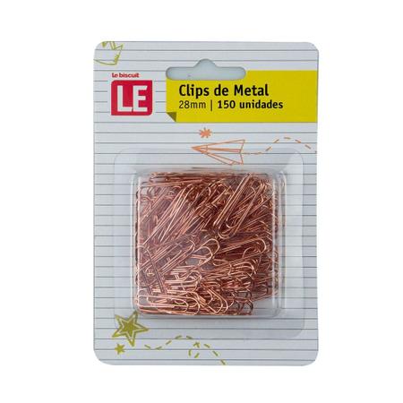 Imagem de Clip Metálico Le Rosé 28mm com 150 Unidades Cores Diversas - Item Sortido