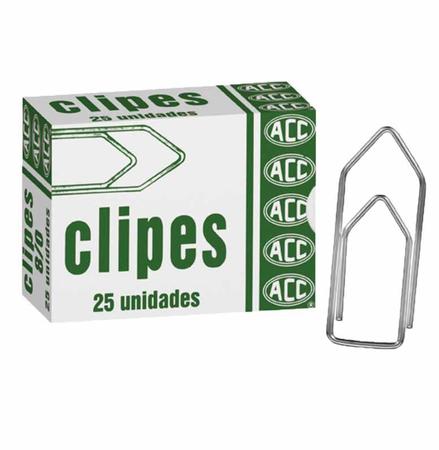 Imagem de Clipes de aço galvanizado 8 0 - cx c 25 unid. acc