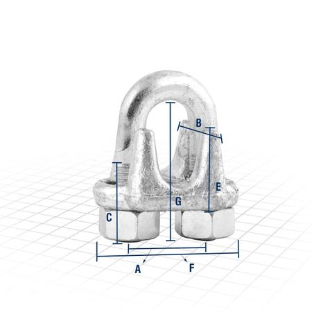 Clips Grampo Para Cabo de Aço PLUS 5/8" Pesado Vonder Imagem de Clips Grampo Para Cabo de Aço PLUS 5/8" Pesado Vonder