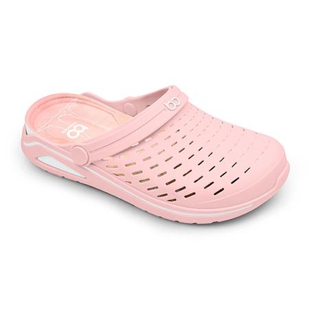 Clog babuche boaonda kin rose e branco Babuche Clog Feminino