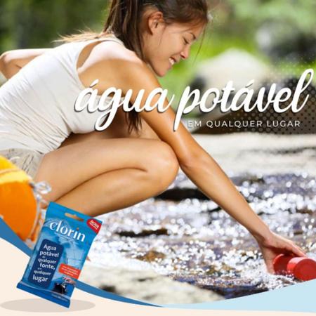 Imagem de Clorin C/ 10 Pastilhas Agua Limpa Potavel Elimina bactérias