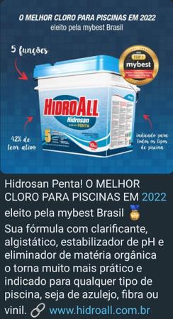 Imagem de Cloro Penta 5X1 - 42% CA 10kg - Hidroall