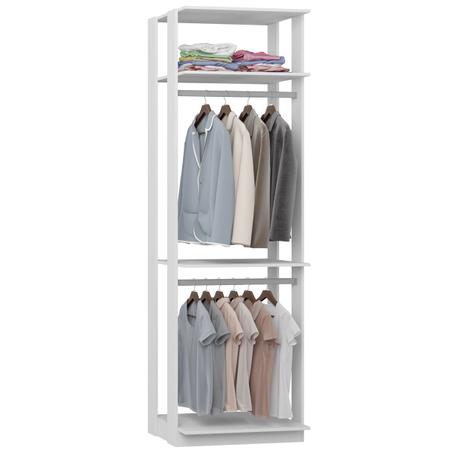 Imagem de Closet 2 Cabideiros 2 Prateleiras 1005 Branco  - BE Mobiliário