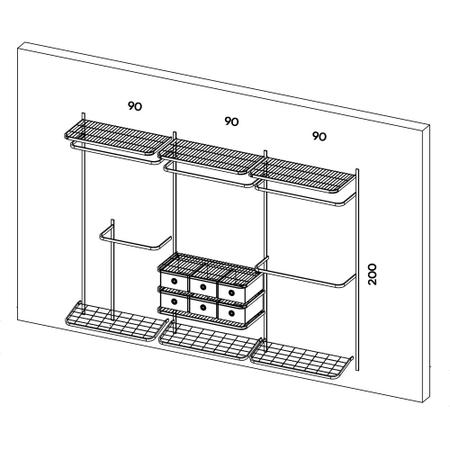 Imagem de Closet Aramado - Linear CLR282 - 2,80m