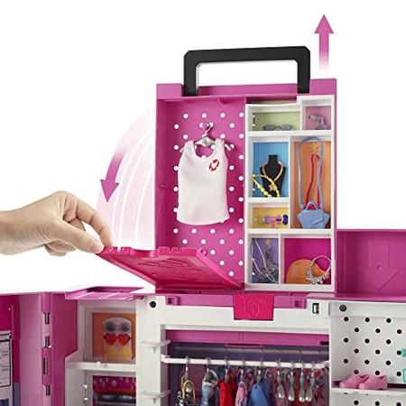 Barbie Roupeiro para Dollhouse, Móveis de Moda com Acessórios