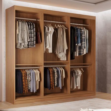 Imagem de Closet Light 3 prateleiras e 6 cabideiros convencional Moderna