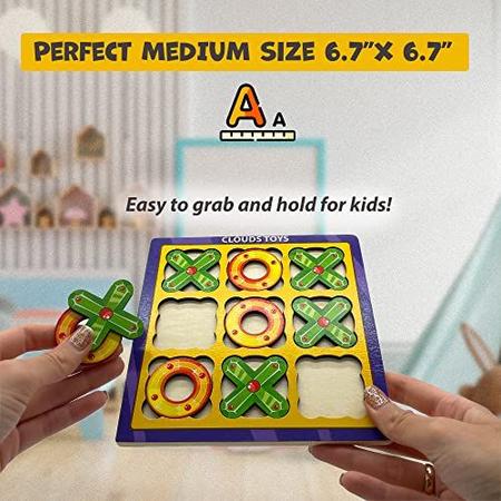 Tabuleiro de madeira Tic TAC Toe Jogo Inteligente Engraçado Jogo de Mesa  para Crianças Adulto : : Brinquedos e Jogos