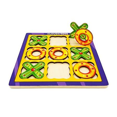 Tabuleiro de madeira Tic TAC Toe Jogo Inteligente Engraçado Jogo de Mesa  para Crianças Adulto