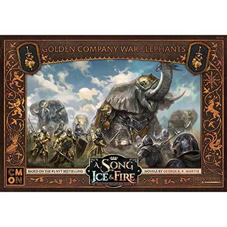 CMON As Crônicas de Gelo e Fogo Mesa Miniaturas Jogo Golden Company  Elephants Unit Box Jogo de estratégia para adolescentes e adultos Idade 14+  2+ Jogadores Tempo médio de reprodução 45-60 minutos