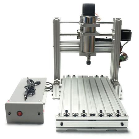 CNC Router Com Motores 4 Eixos Grava em Metais GL 3020 DIY Kit
