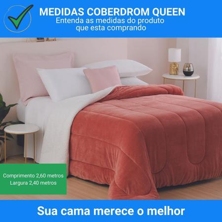 Imagem de Coberdrom Cama Quarto Queen 240x260cm Lepper Liso Aconchegante Quente Inverno