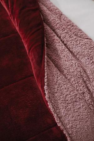 Imagem de Coberdrom Dupla Face Sherpa Queen Prisma 220X240 Marsala