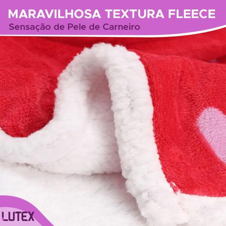 Imagem de Coberdrom Infantil Fleece Dupla Face Minnie Disney - Cobertor Edredom - Textura Lã Carneiro - Lepper