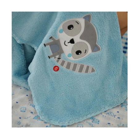 Imagem de Cobertor Antialérgico Infantil  Bebê Manta Menino Azul - Fisher Price