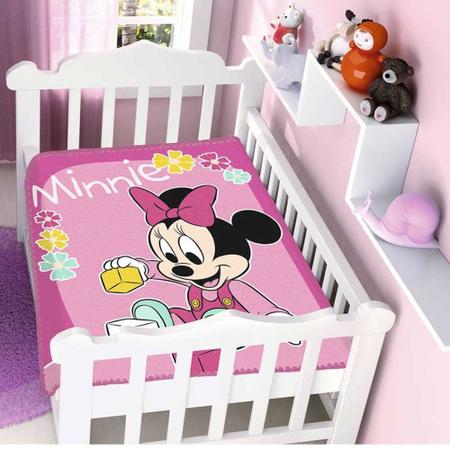 Imagem de Cobertor Antialérgico Raschel -Disney Baby Minnie Brincando -Jolitex- Enxoval Bebê