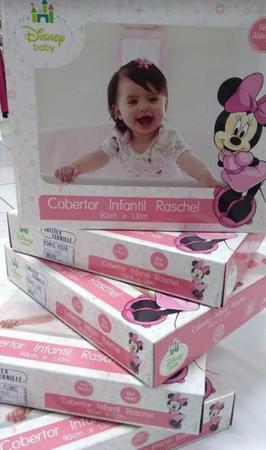 Imagem de Cobertor Antialérgico Raschel -Disney Baby Minnie Brincando -Jolitex- Enxoval Bebê