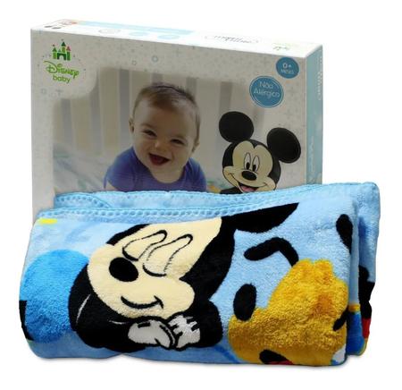 Imagem de Cobertor Antialérgico Raschel Disney Mickey Sonhando-Licenciado - Azul-Enxoval Jolitex Bebê