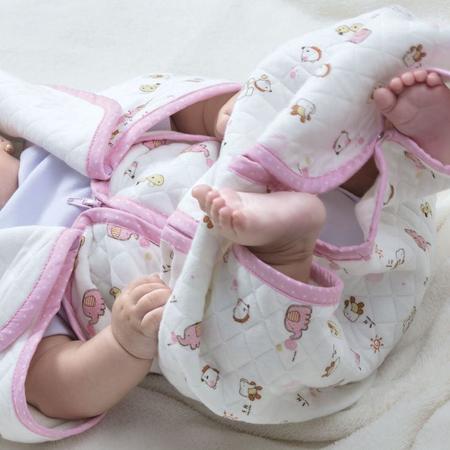 Imagem de Cobertor Baby Sac Jolitex Saco de Dormir Bebê Berço Algodão Rosa