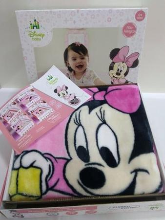 Imagem de Cobertor Bebê Antialérgico Raschel -Disney Minnie- Brincando- Jolitex- Licenciado- Rosa