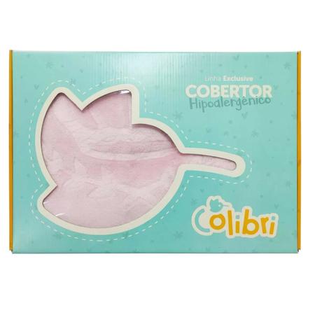 Imagem de Cobertor Bebê Colibri Relevo Hipoalergênico- Rosa- Elefante