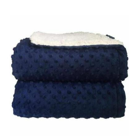 Imagem de Cobertor Bebê Com Sherpa Dots Azul Navy