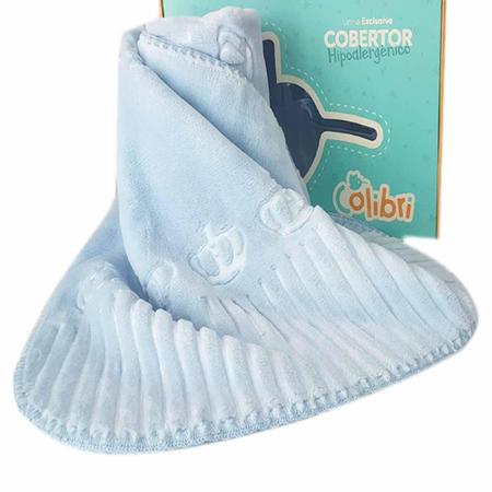 Imagem de Cobertor Bebê Exclusive Relevo Coroa Unique Azul Colibri