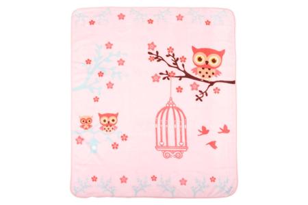 Cobertor Bebe Microfibra Coruja Rosa Inconfral Baby Joy 90 X1,10 Imagem de Cobertor Bebe Microfibra Coruja Rosa Inconfral Baby Joy 90 X1,10
