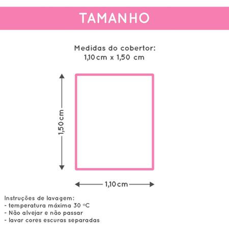 Imagem de Cobertor Bebe Microfibra Mantinha Menina Nuvenzinha Rosa