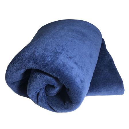 Imagem de Cobertor Blush Queen Mantinha Felpuda 1 Peça - Azul Marinho