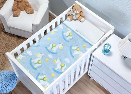 Cobertor bonno baby infantil 0,90x1,10 super macio bebê criança menino e menina ótimo acabamento (carrossel-azul) - ETRURIA Imagem de Cobertor bonno baby infantil 0,90x1,10 super macio bebê criança menino e menina ótimo acabamento (carrossel-azul)