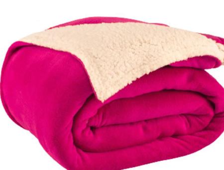Imagem de Cobertor Casal King Canadá 1 Peça Manta Sherpa Pink