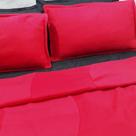 Imagem de Cobertor casal queen duplo soft mais duas fronhas vermelho