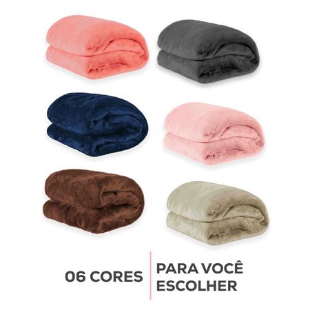 Imagem de Cobertor Casal Queen Manta Mantinha Microfibra Soft Dupla Face Grossa com Toque Macio Aveludado Quente