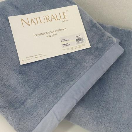 Imagem de Cobertor Casal Soft Premium Naturalle Azul