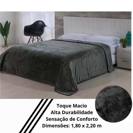 Imagem de Cobertor Casal Toque De Seda Niitex 1,80 X 2,20 Preto